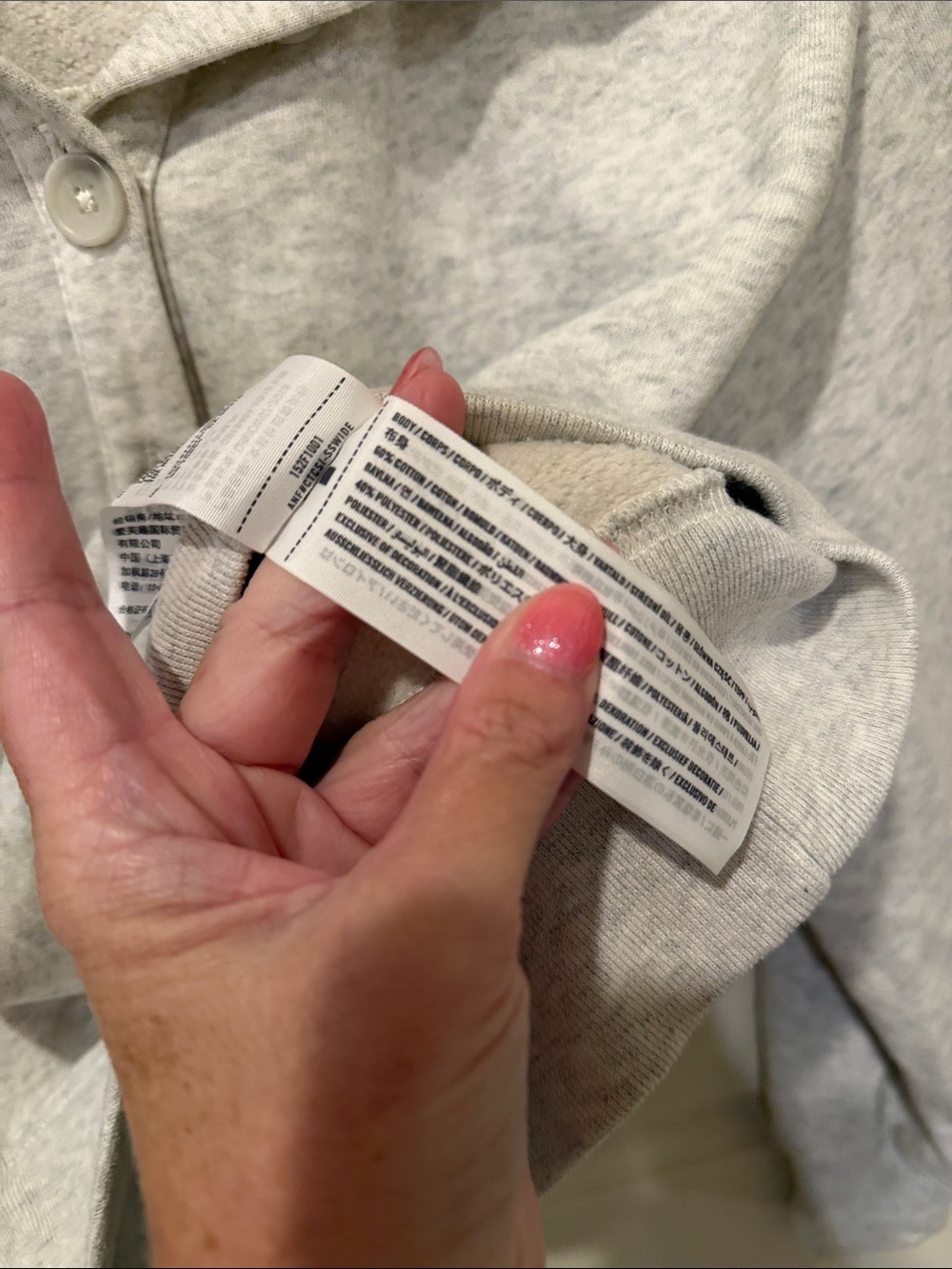 Abercrombie & Fitch Soft AF drama wedge grey sweatshirt, small - Picture 5 of 7